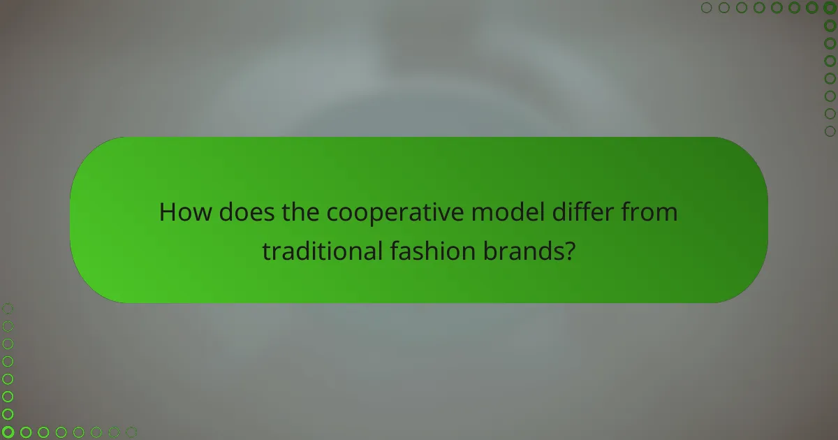 How does the cooperative model differ from traditional fashion brands?